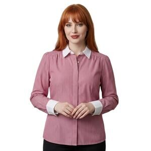 Apt 9 Button Front Long Sleeve Blouse Size XL Career Shirt